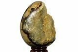 Septarian Dragon Egg Geode - Yellow Calcite Crystals #177436-2